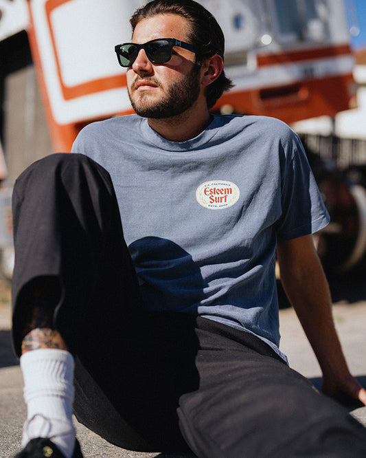 Oval Tee - Faded Navy