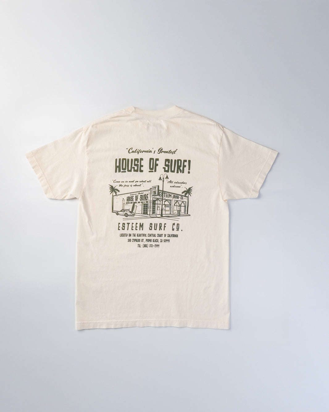 House of Surf Tee - Cream