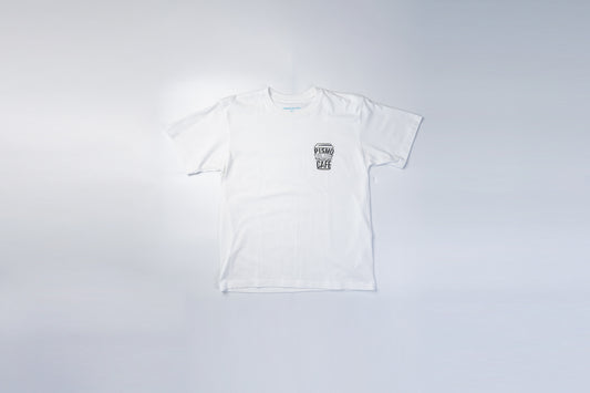ピズモブルーカフェ　オリジナルロゴTシャツ　ホワイト