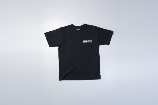 ピズモブルーカフェ　オリジナルTシャツ　タイポグラフィ2　ブラック
