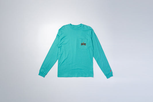 ロングTシャツ　ブルー