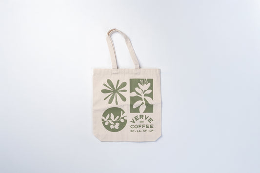 VERVE COFFEE トートバッグ グリーンプリント