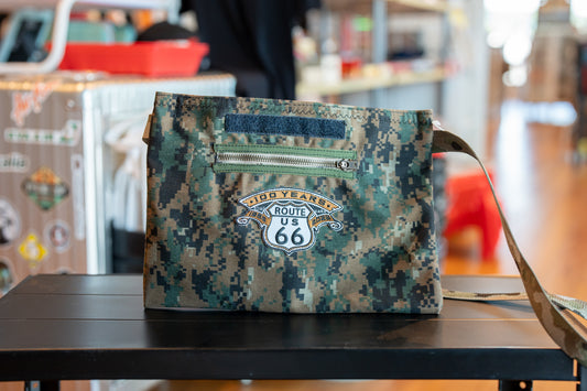 【記念モデル】ROUTE 66 100th アニバーサリー ミリタリーサコッシュ ショルダーバッグ