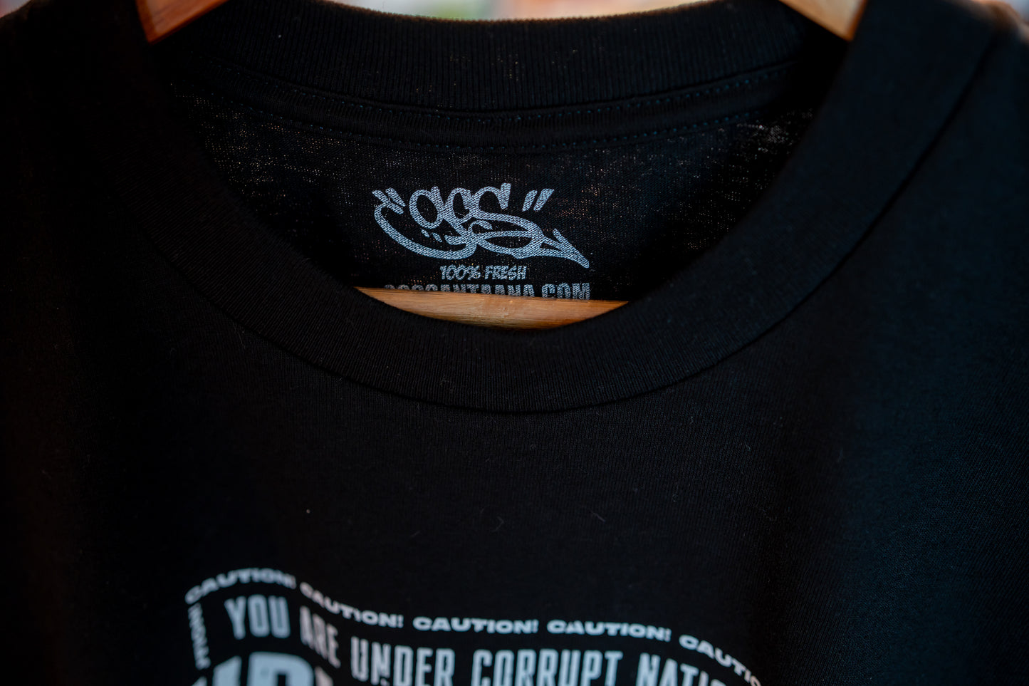 GCS Santa Ana SURVEILLANCE グラフィック Tシャツ [CASTING SHADOWS] - ブラック