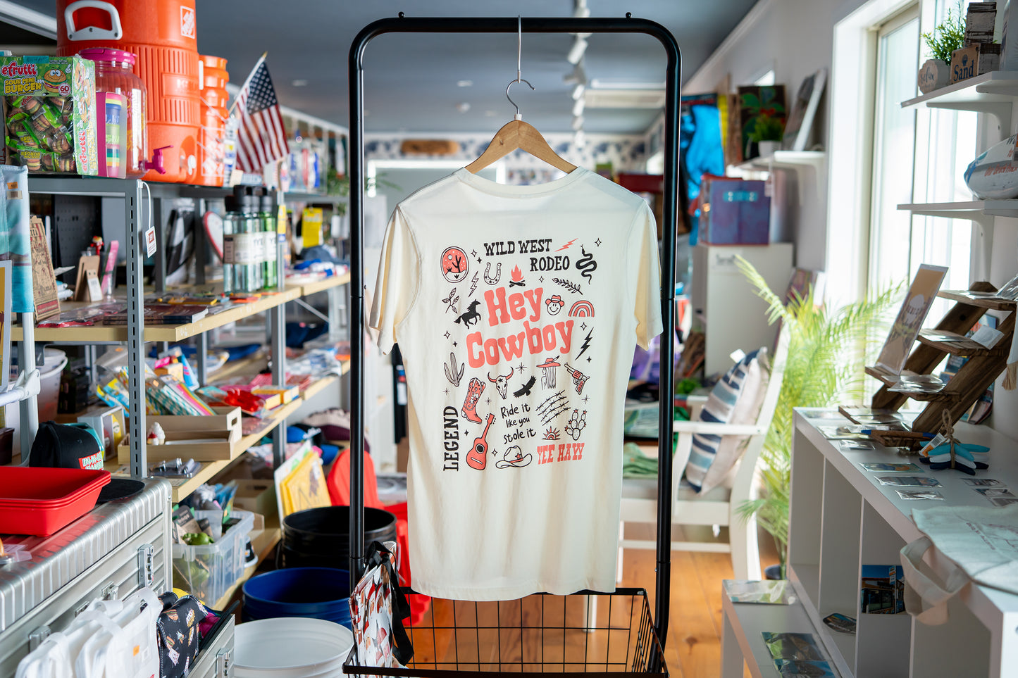 LALA SISTA Hey Cowboy ウエスタン グラフィック Tシャツ [WILD WEST] - ナチュラル