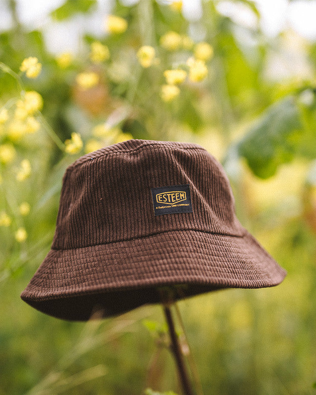 Bucket Cord Hat - Brown