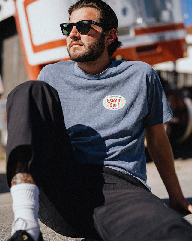 Oval Tee - Faded Navy