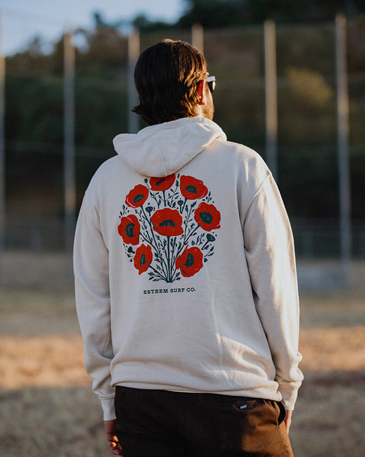 Poppies Hoodie - Ivory