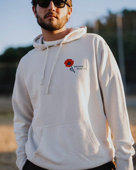 Poppies Hoodie - Ivory